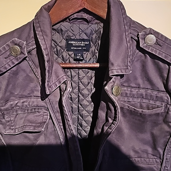 American Eagle women's quilted canvas-like jacket Size L - Picture 3 of 8